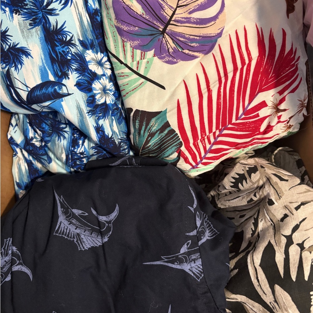 Men’s Beach Shirts Bundle - Multicolor Leaf & Floral shirts Beach $200/offer